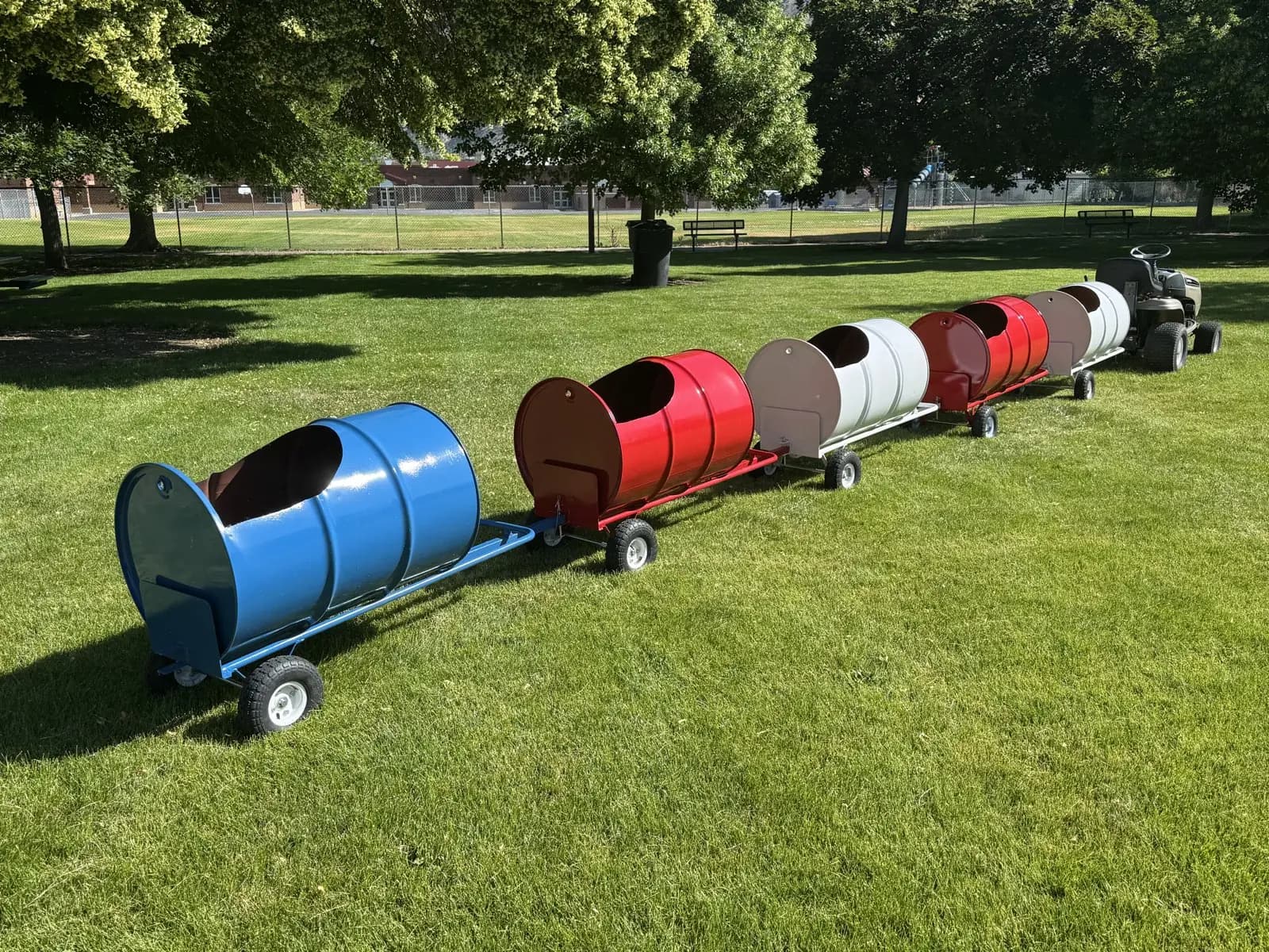 The barrel train ready to roll