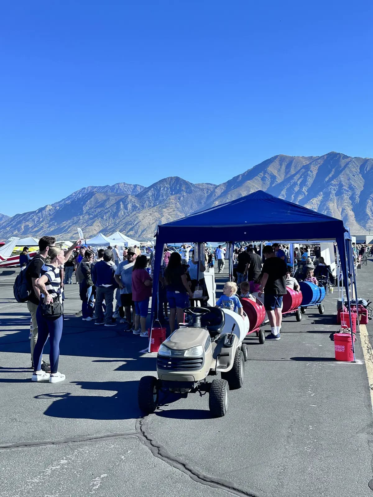 The barrel train at the Spanish Fork Wings & Wheels airshow